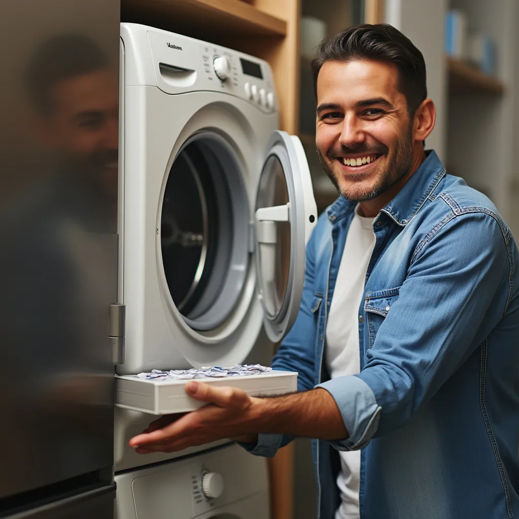 Cliente feliz com eletrodoméstico reparado